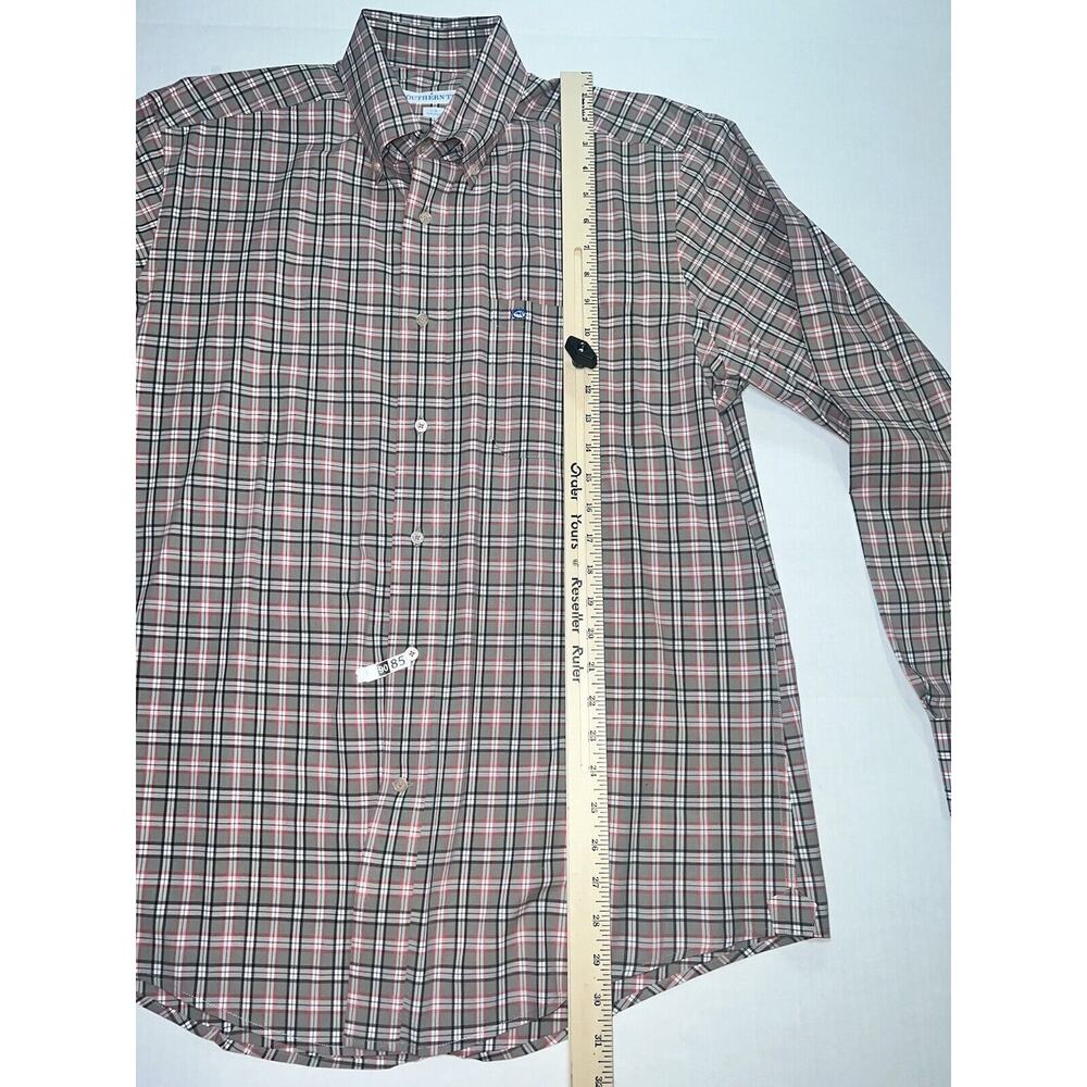 Southern Tide Shirt Men's Size M Brown Plaid Classic Fit Long Sleeve Button Logo - Picture 7 of 13
